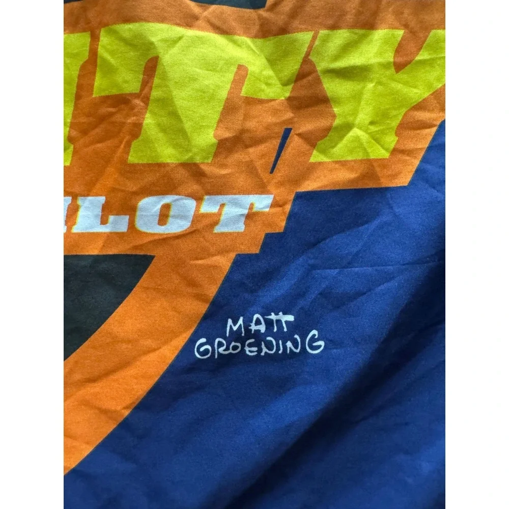 Vintage Matt Groening The Simpsons Bart Simpson Gravity is My Co-Pilot Wrap Blue